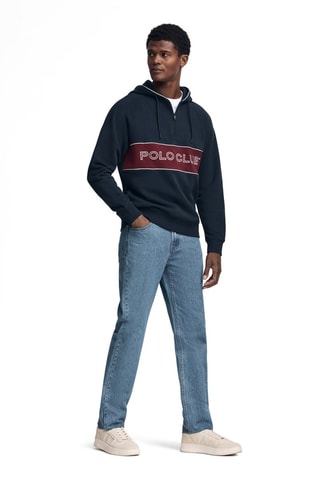Sweater met Capuchon - Blauw en rood