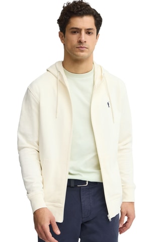 Sweater regular met capuchon - Ecru