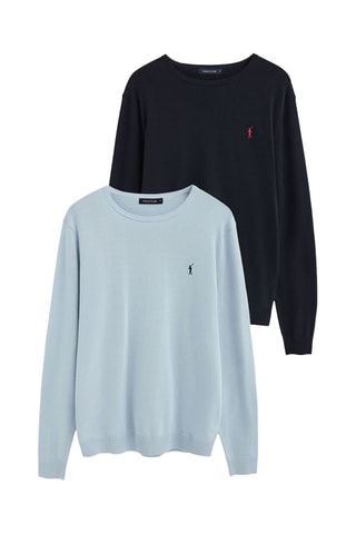 2 Truien - Lichtblauw en marineblauw