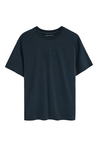 T-shirt Relaxed - Marineblauw