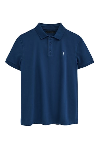 3 Polo's Slim Fit - Blauw, wit en zwart