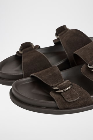 Nubuck Muiltjes - Bruin