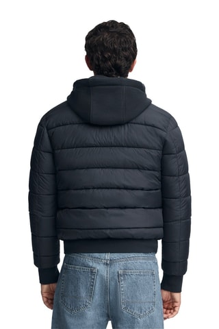Gewatteerde Jas met Capuchon - Blauw