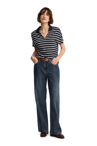 Polo Regular Fit - Marineblauw en ecru