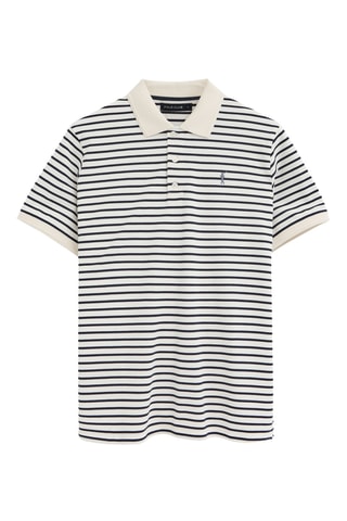 Polo Regular Fit - Ecru en marineblauw
