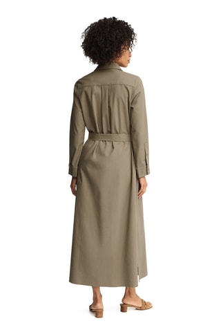 Linnen Blouse-jurk relaxed - Kaki