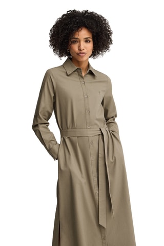 Linnen Blouse-jurk relaxed - Kaki
