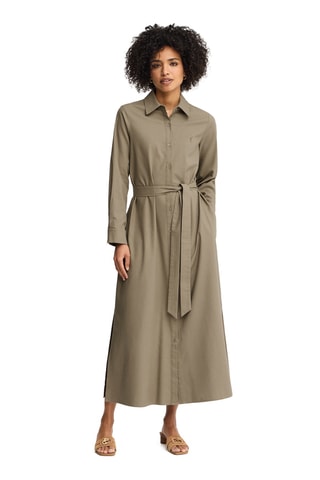 Linnen Blouse-jurk relaxed - Kaki