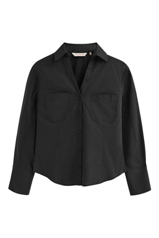 Blouse Slim Fit - Zwart
