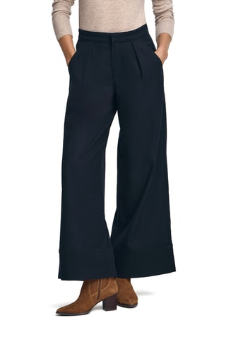 Broek Hoge Taille Wide Legs Yvette Pants - Marineblauw
