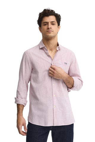 Overhemd Regular Fit Model - Rood