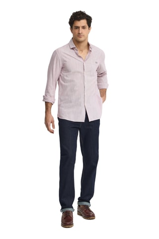 Overhemd Regular Fit Model - Rood