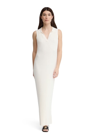 Mouwloze midi-jurk regular fit - Ecru