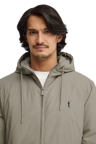 Gewatteerde Jas met Capuchon - Beige