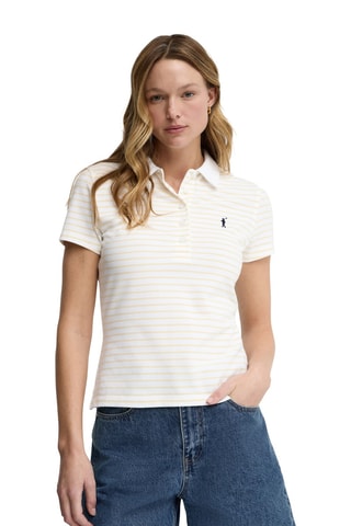 Polo Slim Fit - Wit en lichtgeel