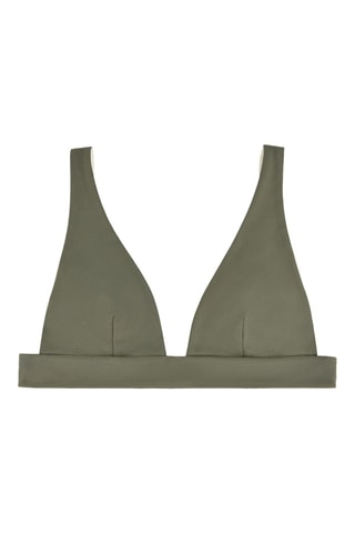 Bikinitop - Groen en ecru