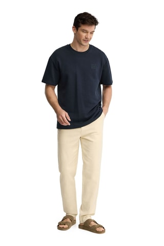 T-shirt Relaxed - Marineblauw
