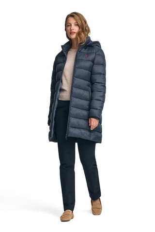 Gewatteerde Jas met Capuchon - Blauw en rood