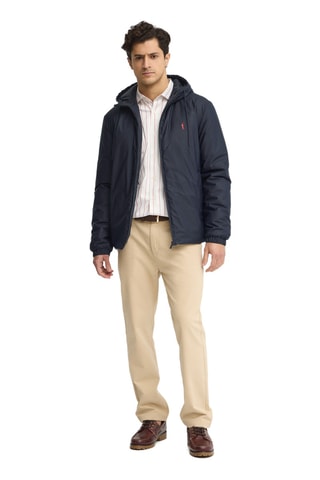 Gewatteerde Jas met Capuchon - Marineblauw