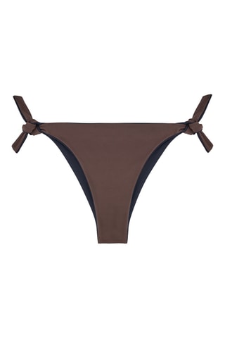 Bikinibroekje - Marineblauw en bruin