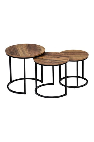 3 mesas encajables Elize - 35 x 35/40 x 40/45 x 45 cm