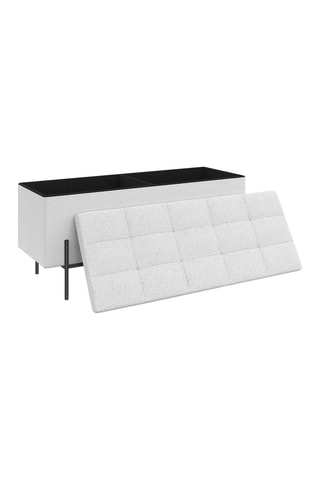 Banco con arcón Loan - Tela de rizo - 100 x 45 x 37 cm