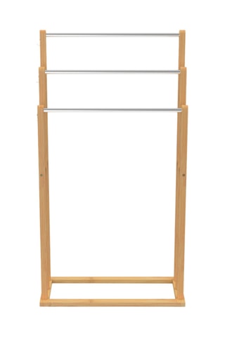 Toallero Maya de 3 niveles de bambú - 45 x 21 x 82 cm