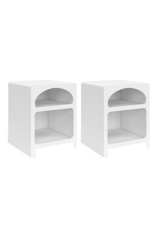 Mesillas de noche ecológicas blancas - Pack de 2