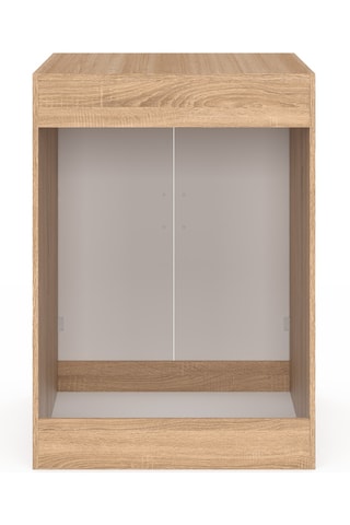 Mueble para lavadora 2 puertas de bambú Will - 91 x 65 x 64 cm