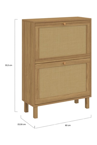Zapatero Erin de 2 puertas abatibles - 60 x 23,5 x 83,5 cm