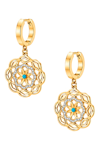Boucles d’oreilles - Turquoises et zircons