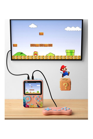 Console emulatore 500 giochi con gamepad multigiocatore - Modello StreetArt - Rosa - TechKidz