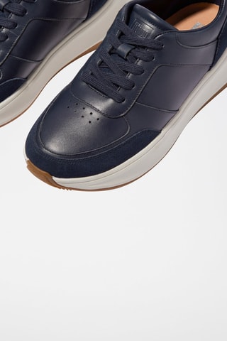 Sapatilhas em couro - Preto - Azul-marinho