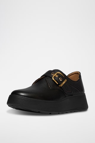 Richelieus plateformes en cuir - Noir