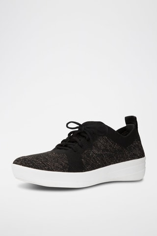 Ténis F-Sporty Cinzento-claro e dourado - Preto