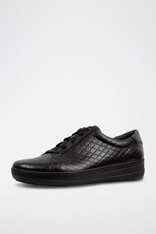 Sapatilhas em couro New Preto - Preto