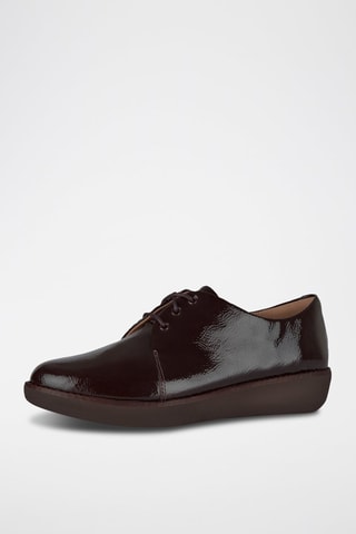 Derbys vernis Crinkle - Marron