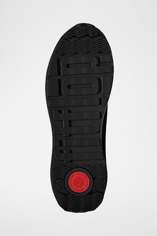 Sneakers com plataforma em couro - Preto