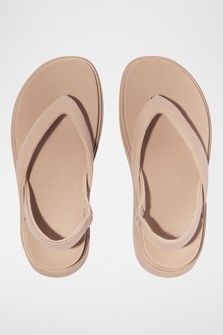 Tongs compensées - Beige