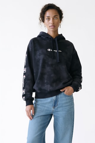 Sweater tie and dye met Capuchon - Blauw