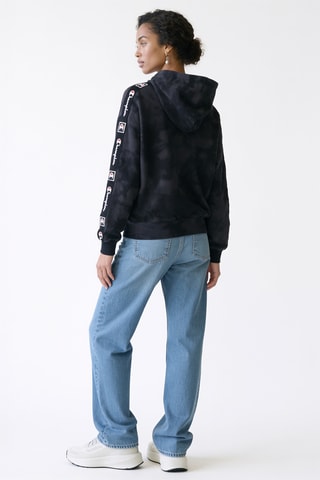 Sweater tie and dye met Capuchon - Blauw