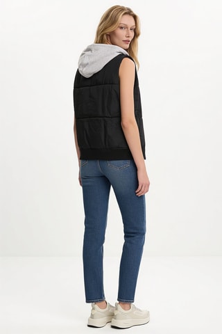 Bodywarmer met Capuchon - Zwart