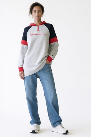 Sweater met capuchon - Lichtgrijs