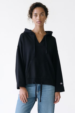 Sweater met capuchon - Zwart