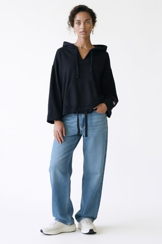Sweater met capuchon - Zwart