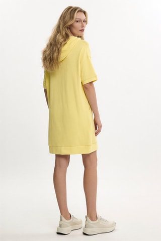 Sweaterjurk met Capuchon - Geel