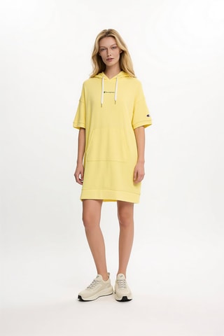 Sweaterjurk met Capuchon - Geel