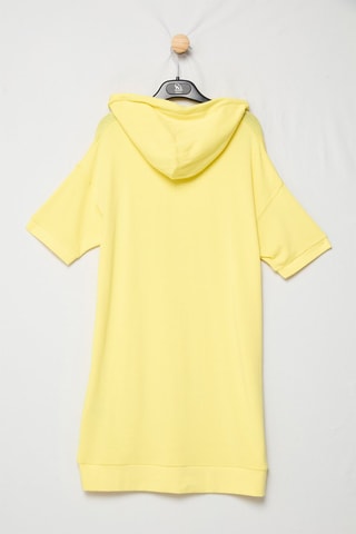 Sweaterjurk met Capuchon - Geel