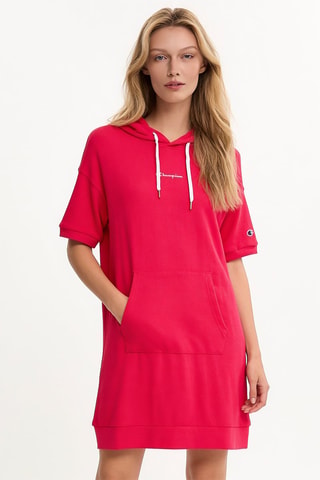 Sweaterjurk met Capuchon - Roze