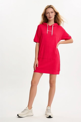 Sweaterjurk met Capuchon - Roze